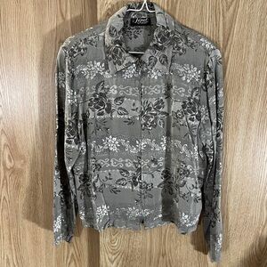 Tan Floral Embroidered Shimmering Blazer Cropped Jacket